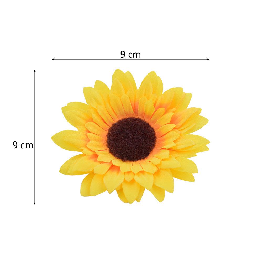 20Pcs Realistic Silk Artificial Sunflower Heads Lifelike Fake Sunflower Decoration for Home Wedding Party DIY Craft Wreath