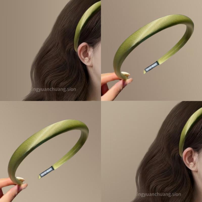 Hedvábné stuhy do vlasů: Zelená spona do vlasů pro sofistikovaný styling