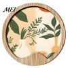Nature Art Prints for Home Wall Nordic Wooden Sign, Round Botanical Landscape Hanging Decor Living Unique Housewarming Gifts Friends Room Bedroom,