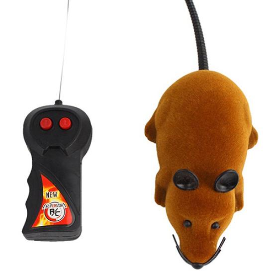 Mini RC Simulation Plush Mouse Tricky Plastic Flocking Wireless Toy for Pet