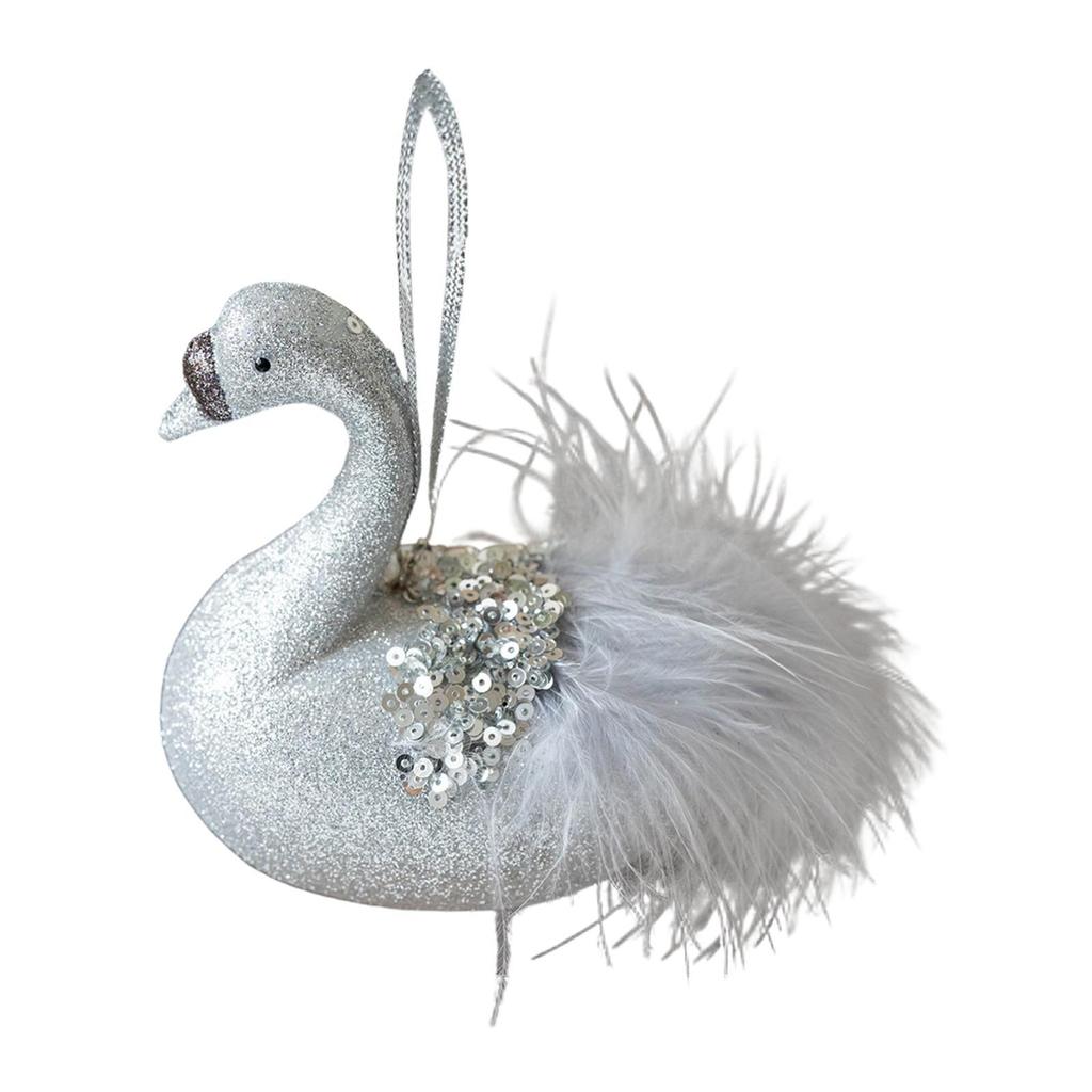 Weihnachts-Tier-Hängeornament, Niedlicher Schwanenanhänger, Weihnachtsdekoration Weihnachtsbaumschmuck