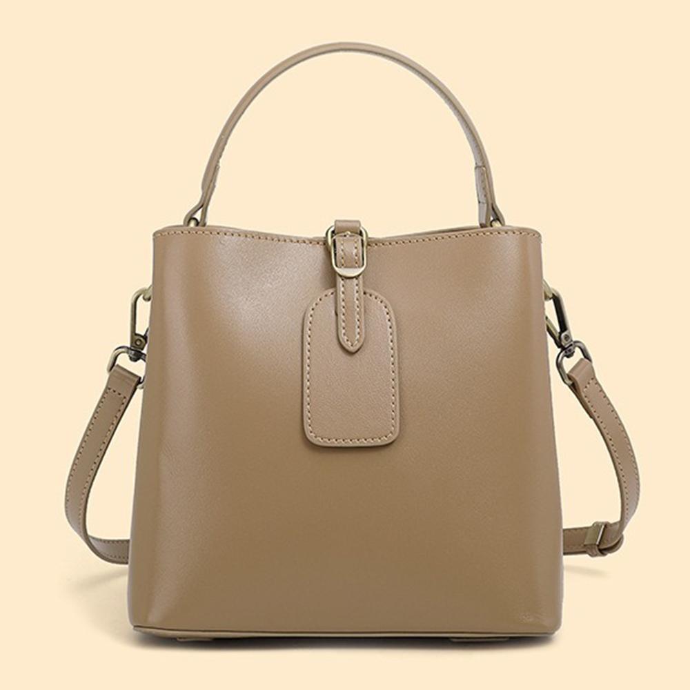 

Сумка-ведро Zency Oil Wax Leather Shopper через плечо с большой вместимостью