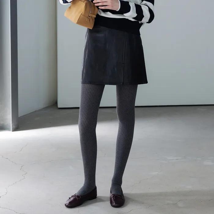 Ben Ribbed Cotton Tights (5 colors)