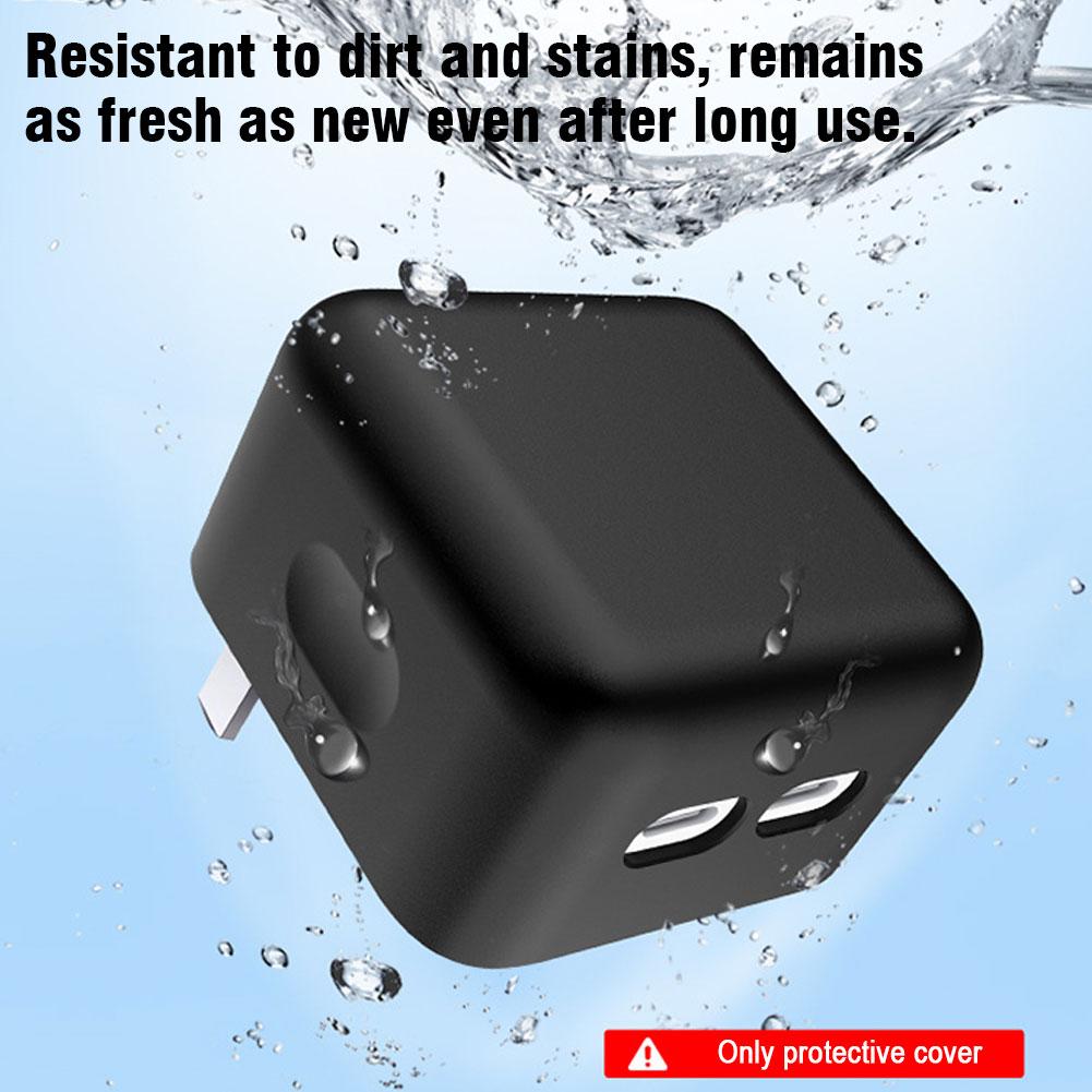 For Apple 35W Dual USB-C Port Small Power Adapter Silicone Case Charging Head Protective Case For IPhone For MacBook