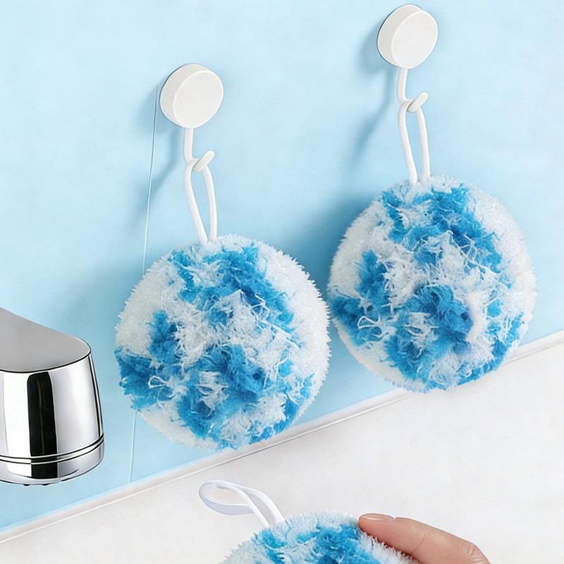Bathroom Cleaning Ball Sink Brush, Strong Power Remove Water Stains Non-Scratch Countertop Easy Clean