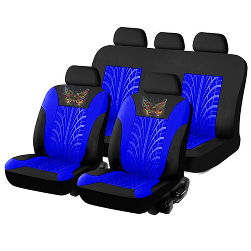 Full Wrap Front and Second Main Driver Car Seat Covers, Universal for All Seasons, Front and Rear Seat Covers for a Five-Seat Car