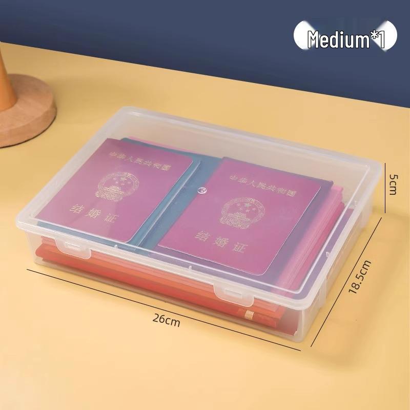 A4 Dustproof Document Storage Box for Important Certificates and Files