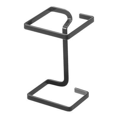 Jitsugyo Corner Drainer Net Holder Square Black W9.5 X D9.5 X H15.2cm (Cushion Not Included) Tower Triangular Corner Garbage Receptacle