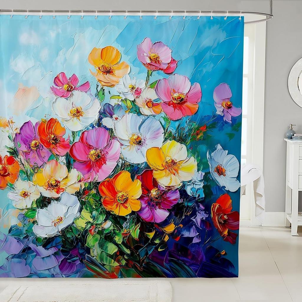 Dachshund Shower Curtain Kids Cute Pet Dog Bathroom Shower Liner for Teens Puppy Bath Curtain Waterproof Waterproof Polyester