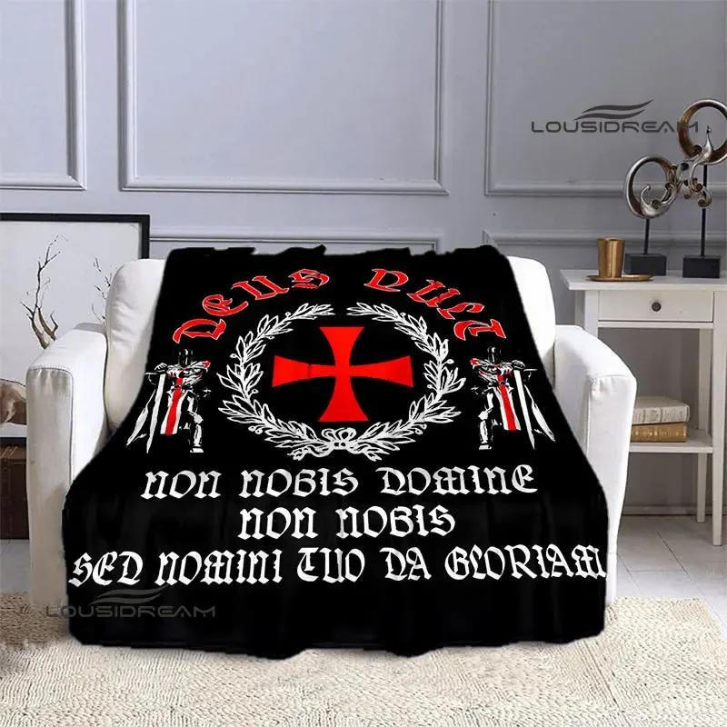 Kreuzzug Kreuz Templer Ritter Bedruckte Decke Flansch warme Decke Bettwäsche Picknickdecken Home Travel Born Geburtstagsgeschenk