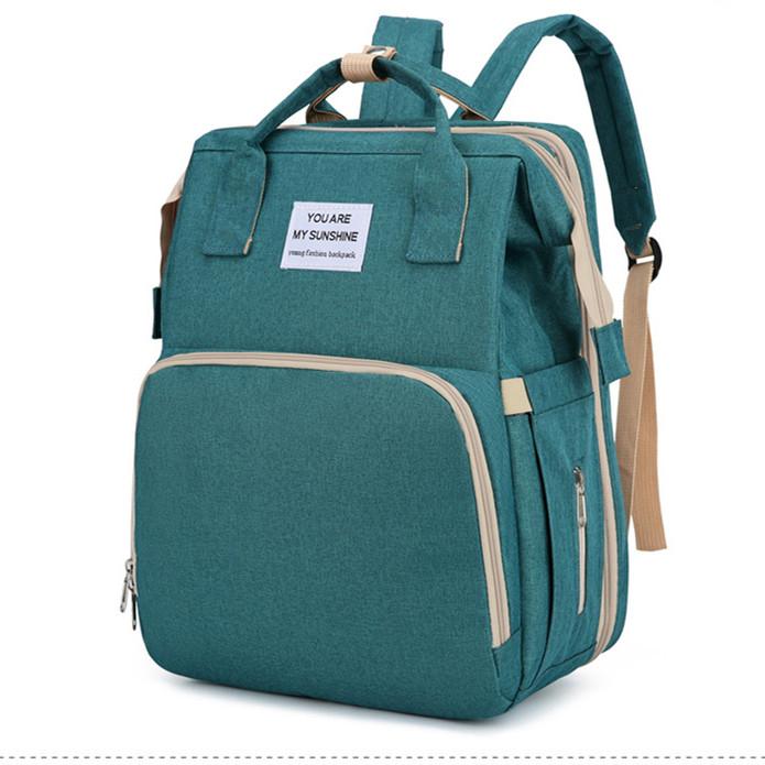 Folding Mommy Bag Multipurpose Portable Folding Crib Bed Large-capacity Baby Backpack Female Mommy Outting Bag Diaper Bags