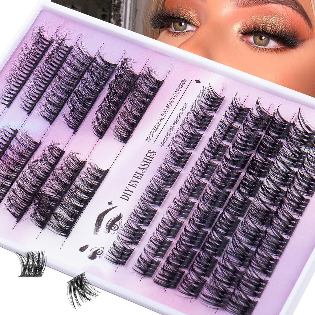 Diy Segmented Single-Cluster False Eyelashes Grafted Eyelashes Large-Capacity Combination Set