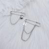 Gothic Brooch Cross /Blade/Five-Pointed Star /heart Paper Clip Lapel Pin Brooch Fashion Sneaker Badge Shirt Collar Accessory