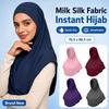 Soft Fabric Pullover Hijab Full Coverage Women Hijab Scarf New Instant Turbans  Daily Wear