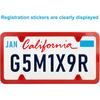 Red License Plate Frames 2 Pack, License Plate Holders Stainless Steel, Universal US Car License Plate Covers With Screws Washers Caps (4 Holes)