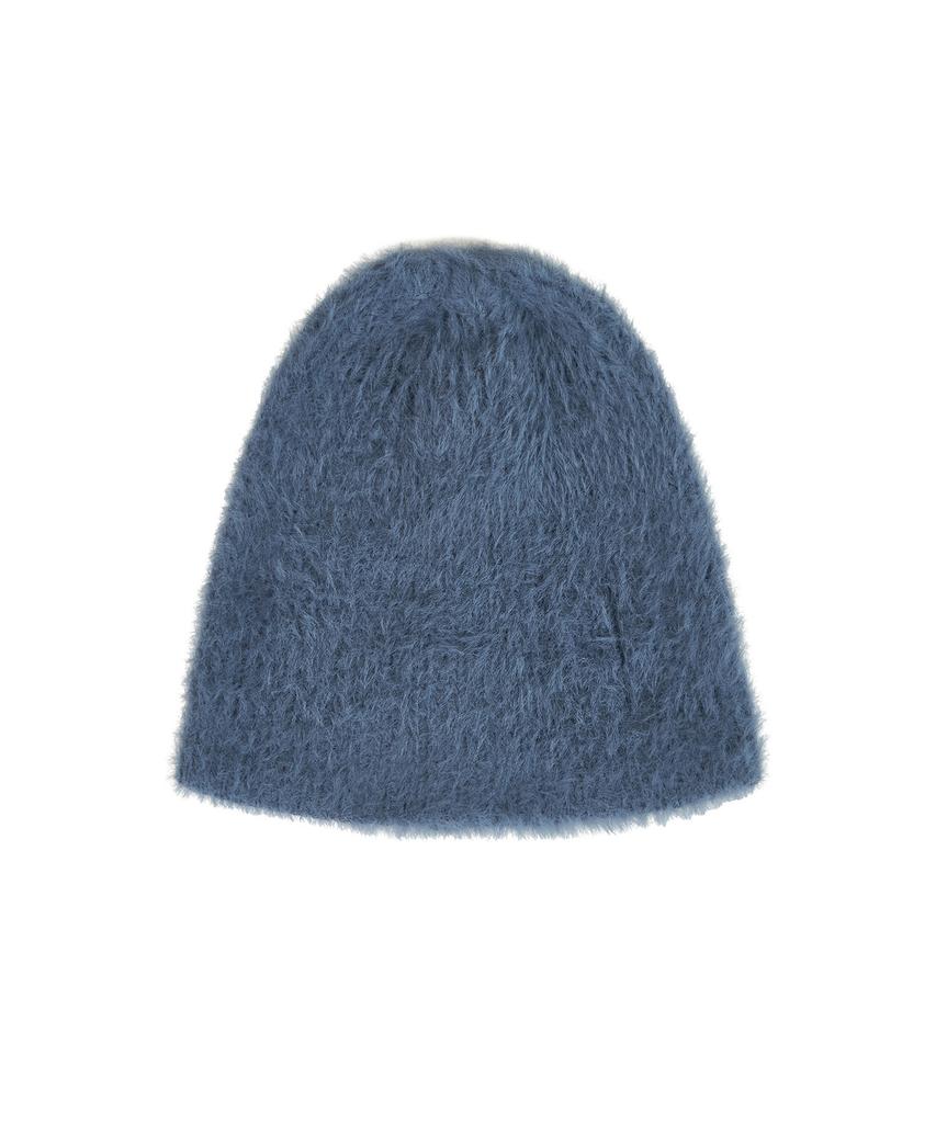 Bajal Va Brooch Soft Angora Beanie Cobalt