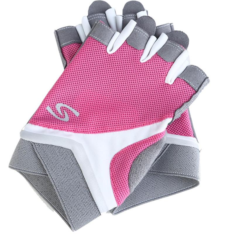 Half Finger Gloves for Women Breathable and Padded Silicone Non Slip Gloves Outdoor Mountaineering and Cycling Fitness Thin Style