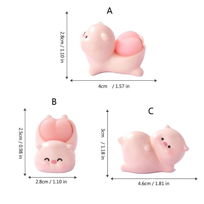 Whimsically Pig Sculpture Soft Butt Figurine Miniature Desk Ornamentation For Cute Decorations And Collectors Gift