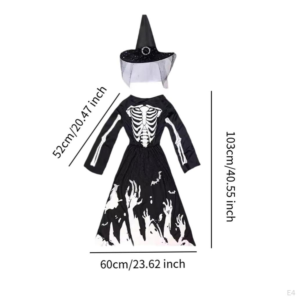Halloween Skeleton Costume Dress Clothing for Photo Props Party