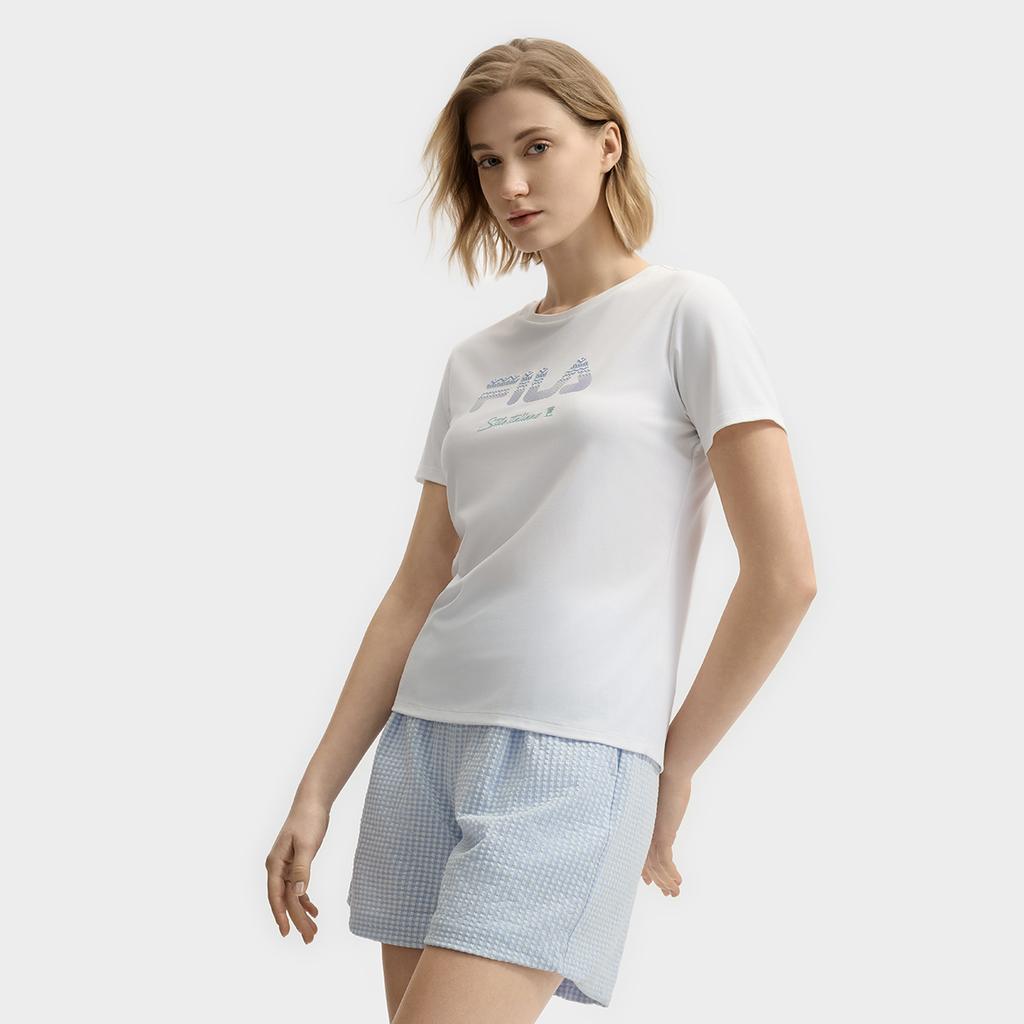 New FILA T Shirt Women's Standard White F11W523103F-WT