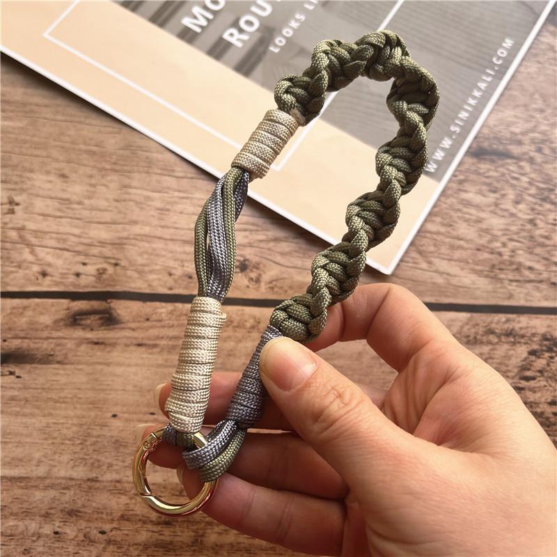 

Phone Keychain Charm Simple Wrist Strap Handwoven Cord for Keys Couple Phone Lanyard Pendant for Mobile Car Keychain Rope