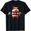 Muscle Gym Hamster Deadlifting Humour Weightlifting Workout T-Shirt, Small, Black