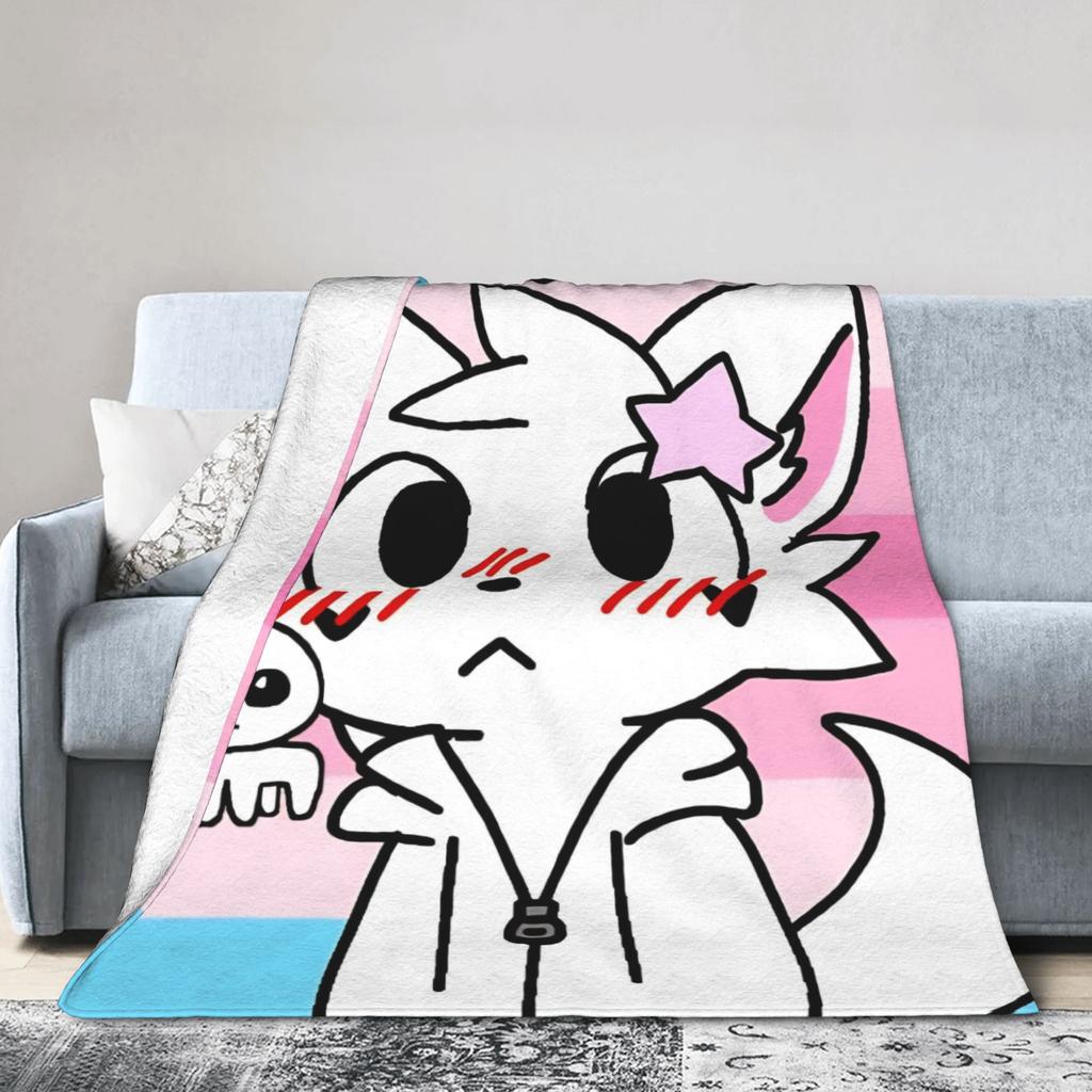 Boykisser Knitted Blankets Velvet Cat Super Warm Throw Blankets for Home Couch Bed Rug