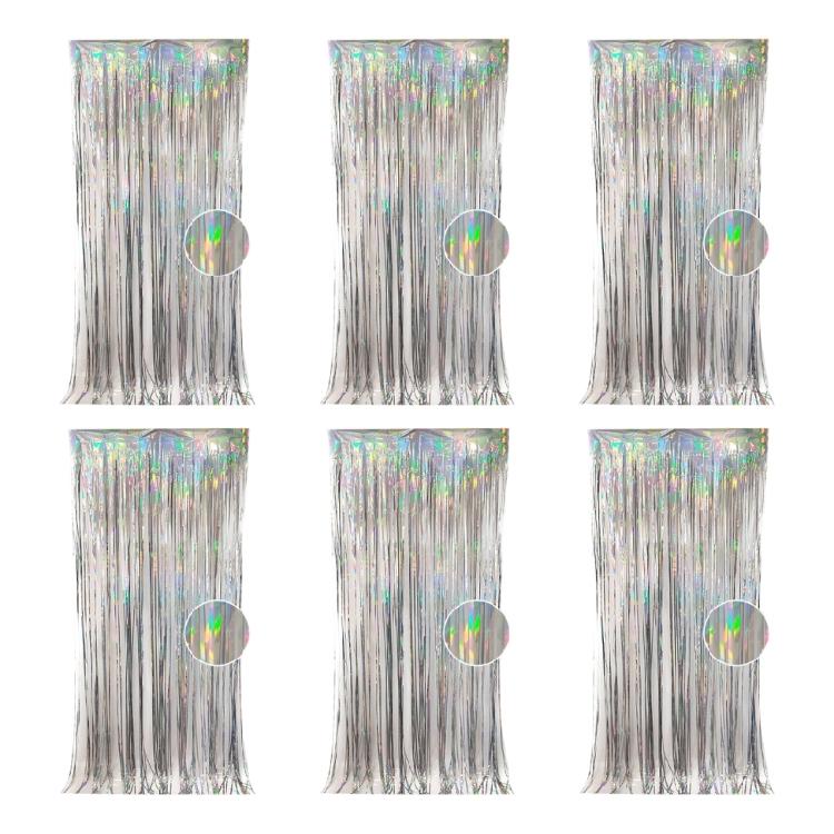 6Pcs Transparent Stage Background Curtains For Birthday Party Wedding Decoration Easy To Hanging Ornament