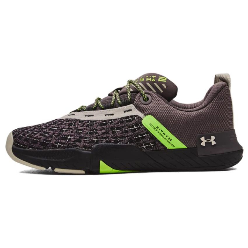 Under Armour Tribase Reign 5 Non-Slip Durable Low-Top Training Shoes Men Sneakers Brown Green 3026214-100