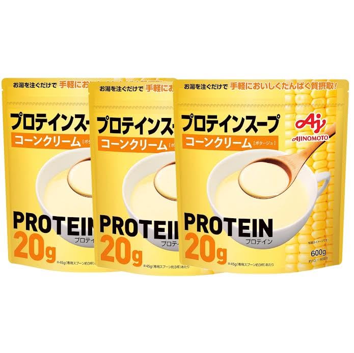 

из Ajinomoto Protein Soup Corn Cream Potage 600 г 20 г белка на порцию Сывороточный протеин Растворимый протеин [Набор 3]