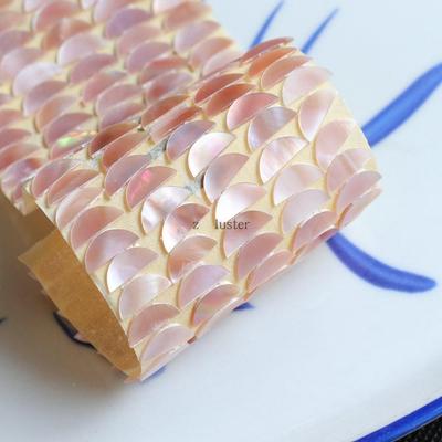 Pink Mother-of-Pearl Shell Fan Hairpin Jewelry DIY Pieces