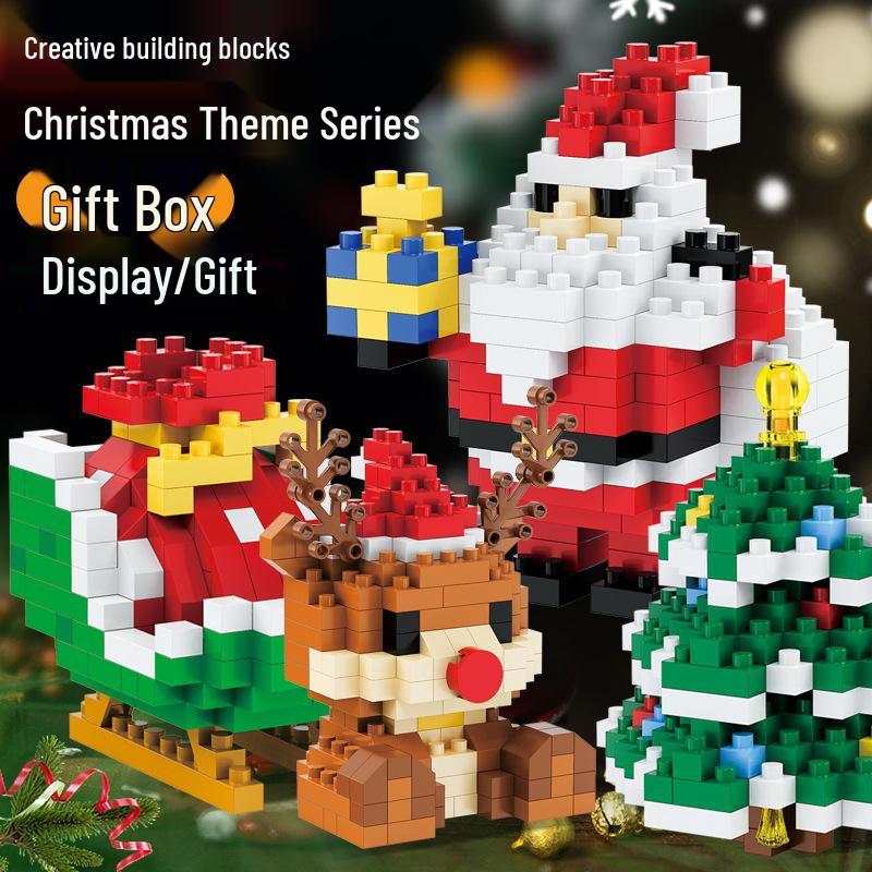 Christmas Building Block Toys: Compatible with Lego—Santa Claus, Christmas Tree for Kids