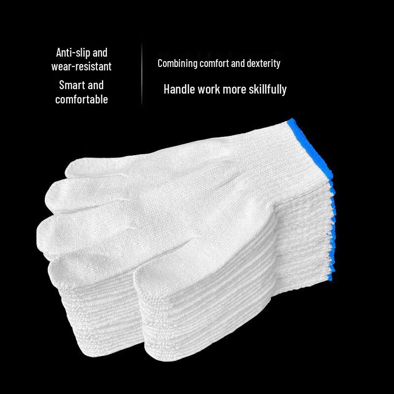 NHZHIWNHZHIW Heavy-Duty White Cotton Work Gloves