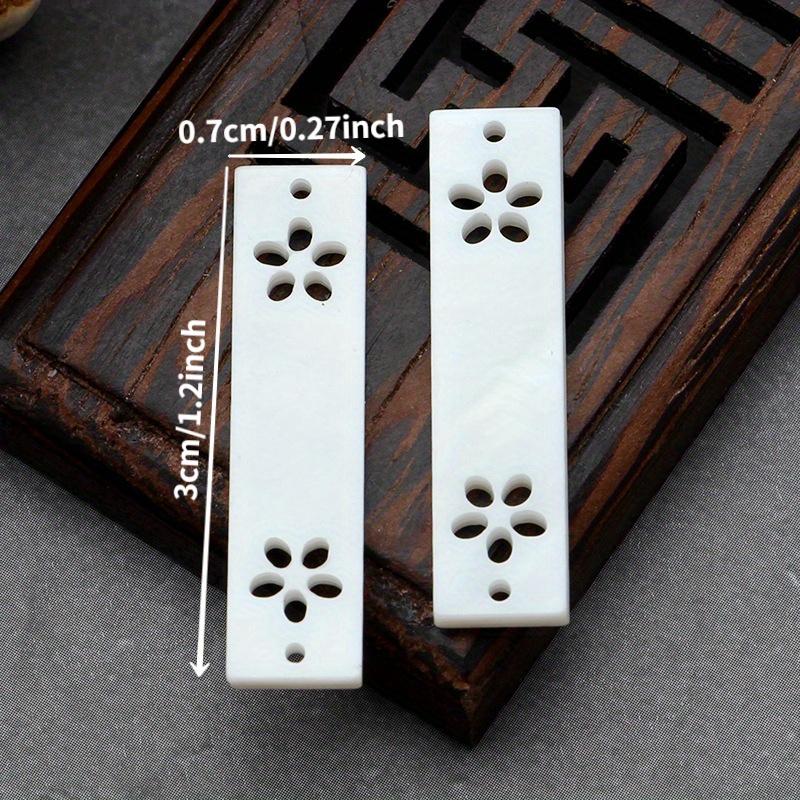 7PCS Chinese Ancient Shell Pendant Hollow Carving Different Patterns Shell Long DIY Necklace Bracelet Red Rope Woven Jewelry