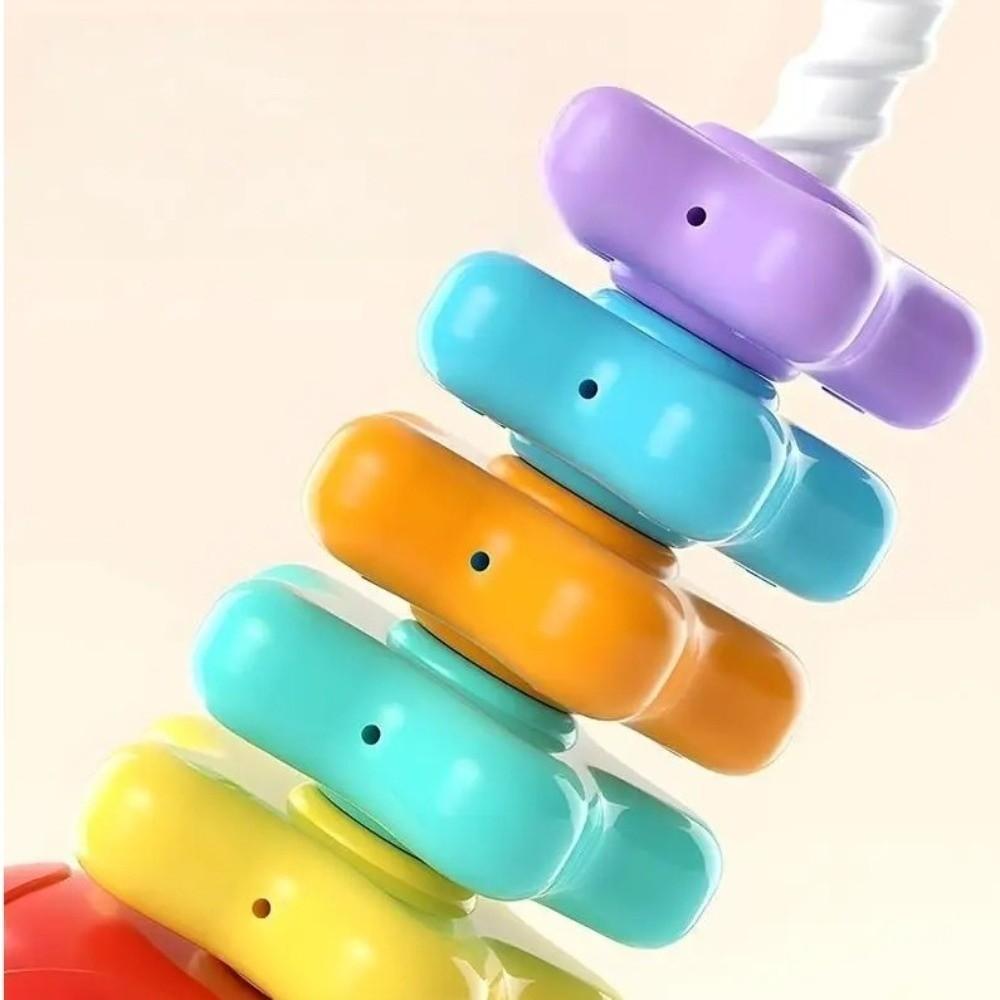 Rainbow Colored Spinning Stacking Toys Stacking Puzzle Baby Stacking Puzzle Kids Gift