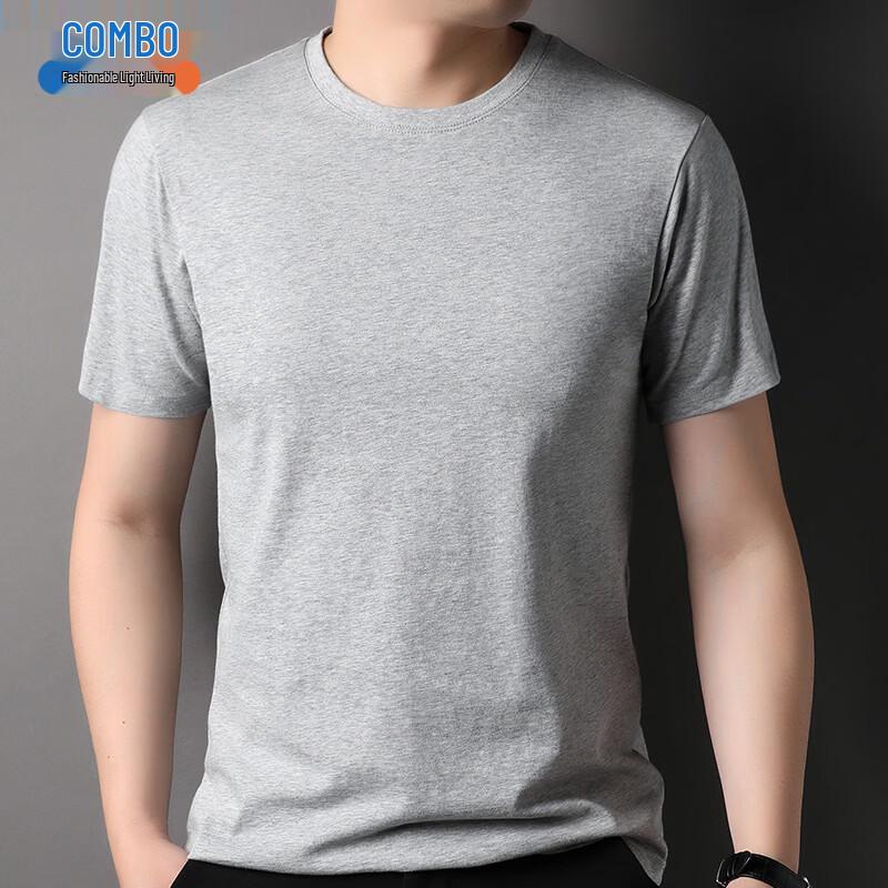 

Men s Heavyweight Pure Cotton Round Neck T-shirt S