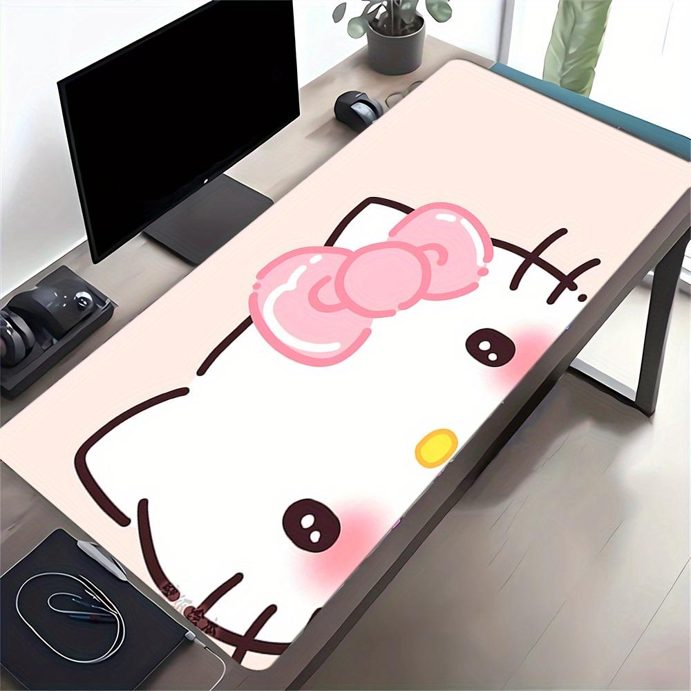 Kitty, Bow Themed XXL Mouse Pad - Non-slip Rubber Desk Mat for Gaming and Office Use, Multi-Function Keyboard and Mouse Pad, Ideal Gift for