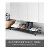 Yamazaki Jitsugyo 1623 Pull-Out Shoe Rack with Casters, Black W83.5 x D27.5 x H14.5cm (Including Casters) Tower Shoe Rack Bottom Storage Wagon