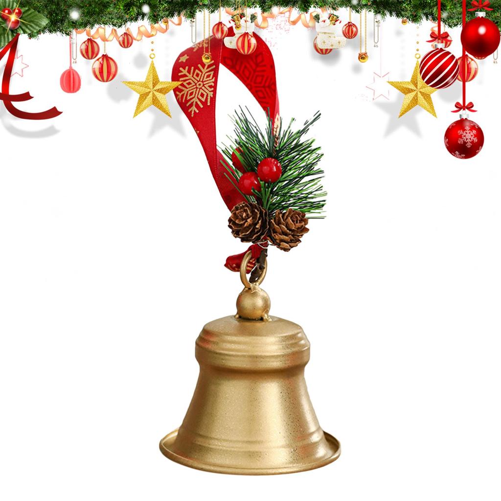 Christmas Bell Ornaments Rustic Festive Decoration Christmas Tree Pendants For Living Room Office Mantel Wall Window Sill
