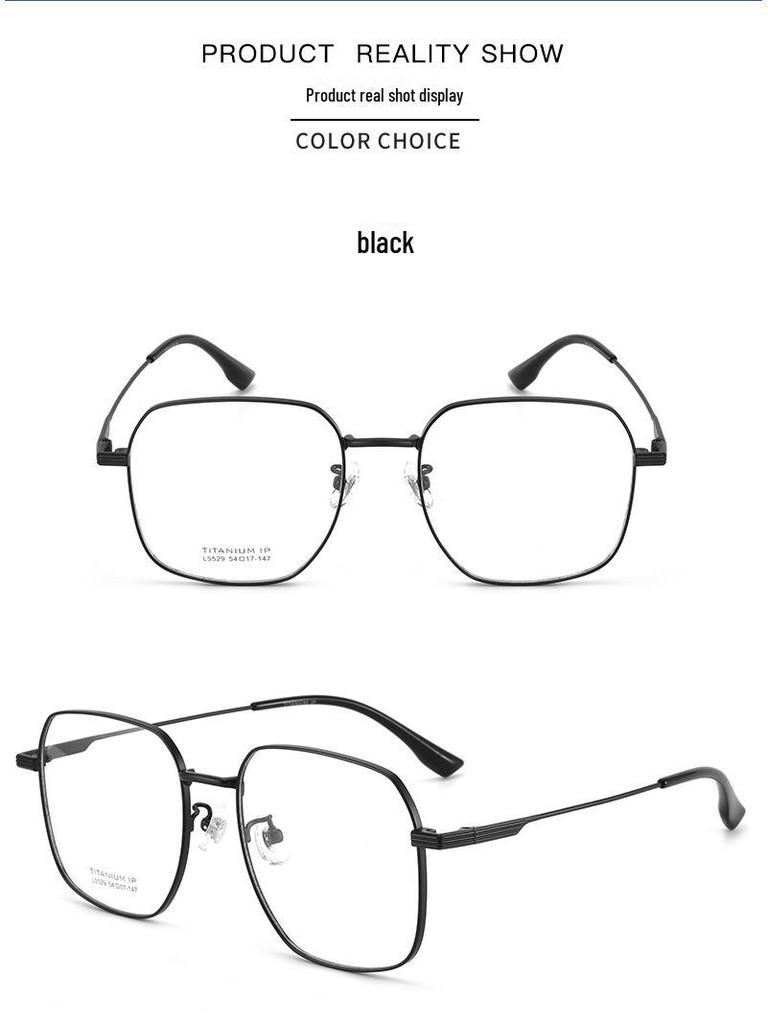 "Retro Simple Titanium Optical Glasses Frame for Myopia - Irregular Literary Design"