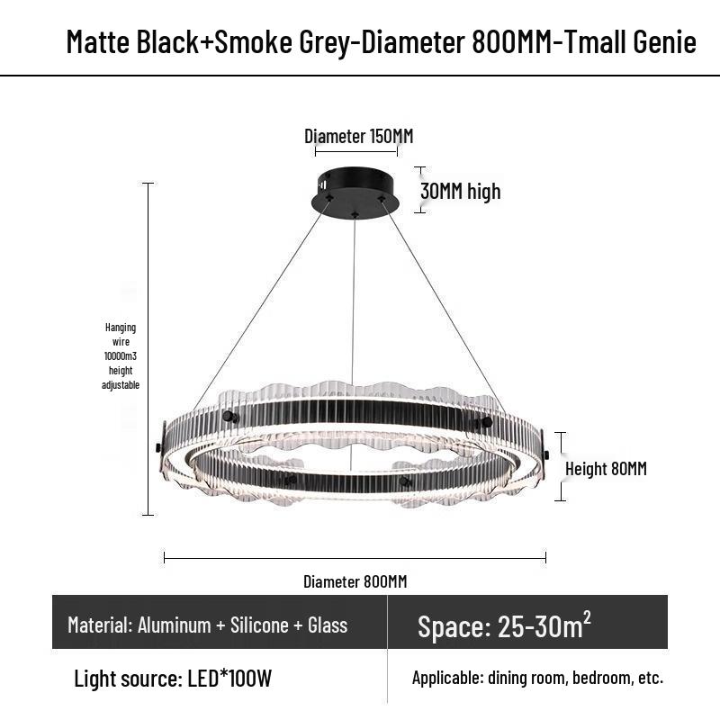 Nordic Minimalist Chandelier: Modern Glass Light for Living Room, Bedroom, Study, or Restaurant