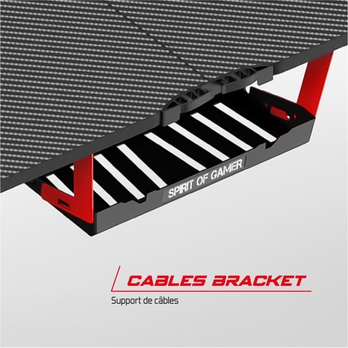 Bureau d'Angle Gaming - Spirit Of Gamer - 160 cm - Rétroéclairé - Support Casque - Porte Gobelet
