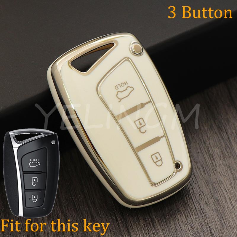 3 4 Button Tpu Car Key Case Cover For Hyundai Santa Fe 2014 Dm Grand Ix45 Azera Grand Genesis L110 G80 Grandeur Hg 2011