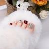 24pcs Glitter Crystal False Toenails Full Cover Wearable Rhinestone Fake Toe Nail Patch for Feet nails Supplies professionals