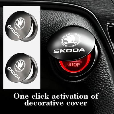 AAAJD1 Bouton-poussoir de démarrage/arrêt de moteur de voiture Démarrage en un clic Pour Fabia 1 2 Octavia a7 RS Superb Rapid Yeti Karoq Vision
