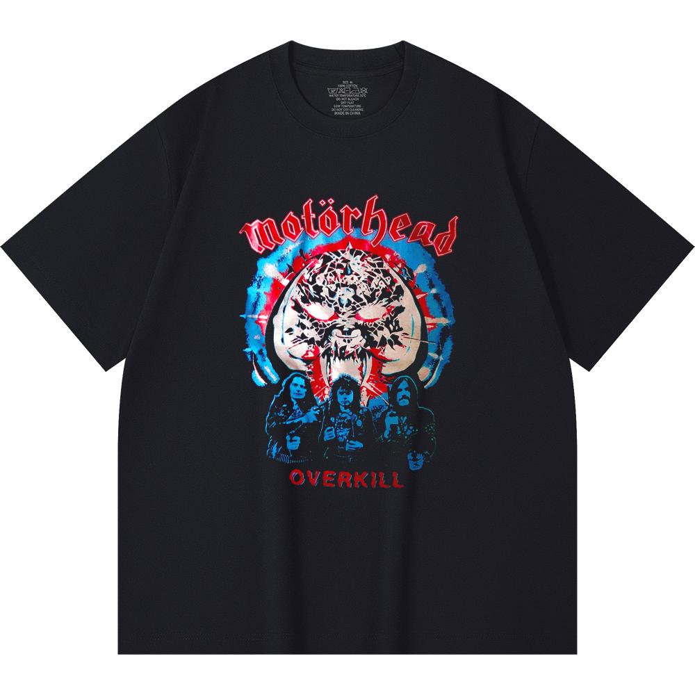 230 Gsm 100% Cotton Heavy Metal T-Shirt Rock Band Popular Music Print Unisex Heavy Cotton T Shirt