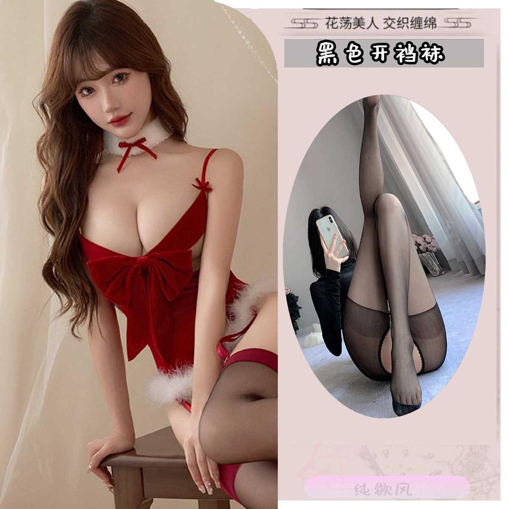 Sex underwear sexy hot pure desire wind Christmas temptation suit passion free open bunny uniform suit
