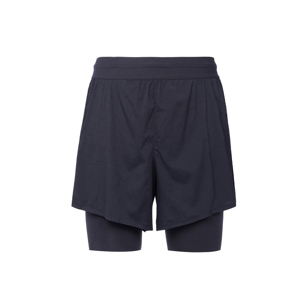 Nike Yoga Solid Color Lacing Breathable Casual Sports Shorts Black Men's DN1521-010