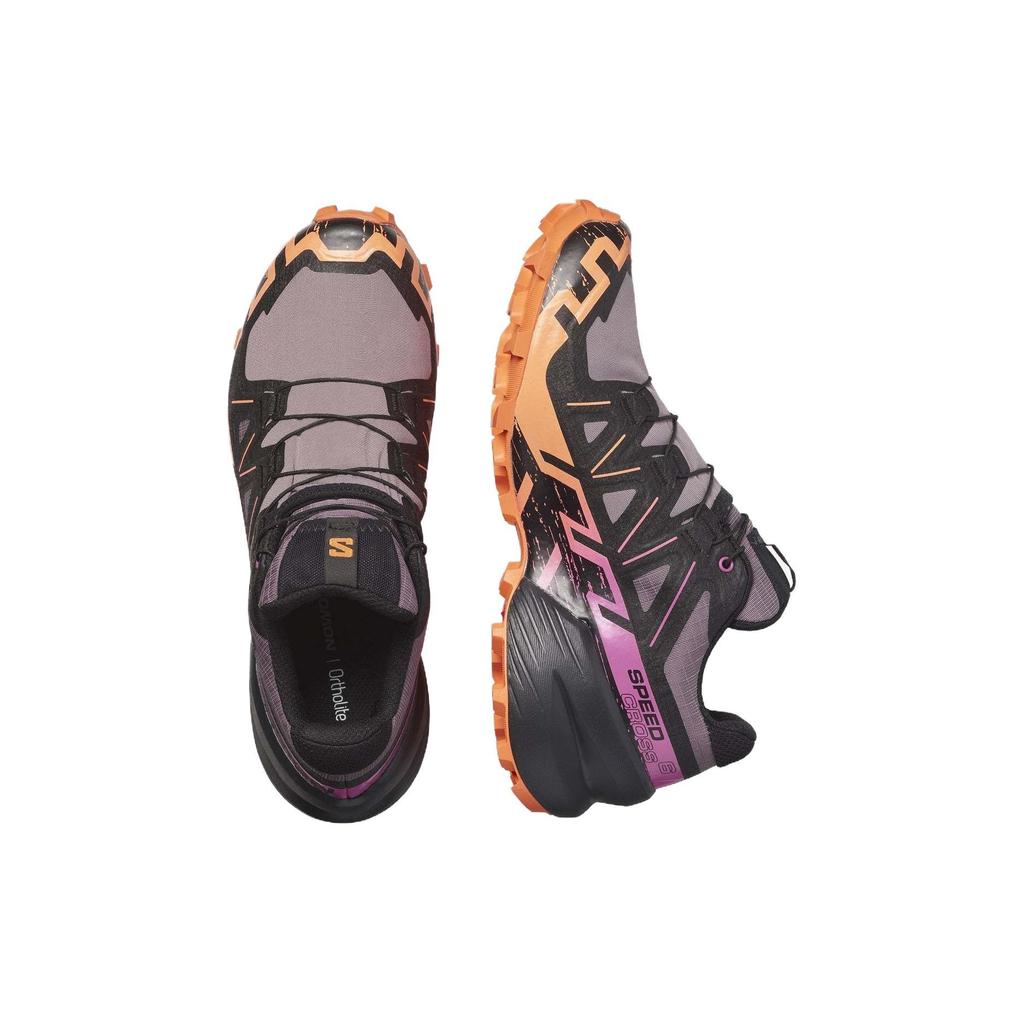 SALOMON Speedcross 6 Comfortable Shock Absorbing Non-Slip Low-Top Running Shoes Women Sneaker Purple Black Orange 474657