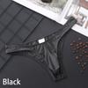 Men Briefs Breathable Thong Pouch Underwear G-String Low-Rise Transparent Panties Ultra-Soft